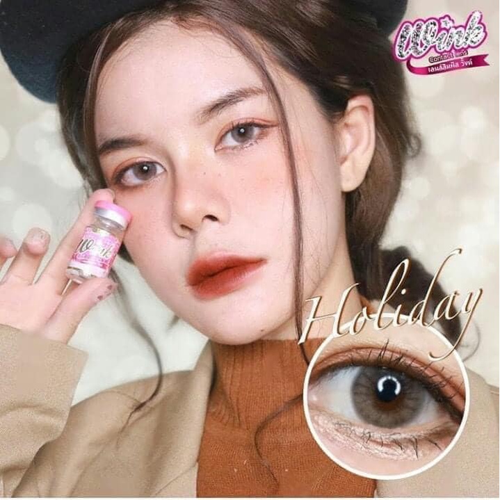 Kính áp tròng Holiday Brown - Lens cận từ 0 - 10 độ