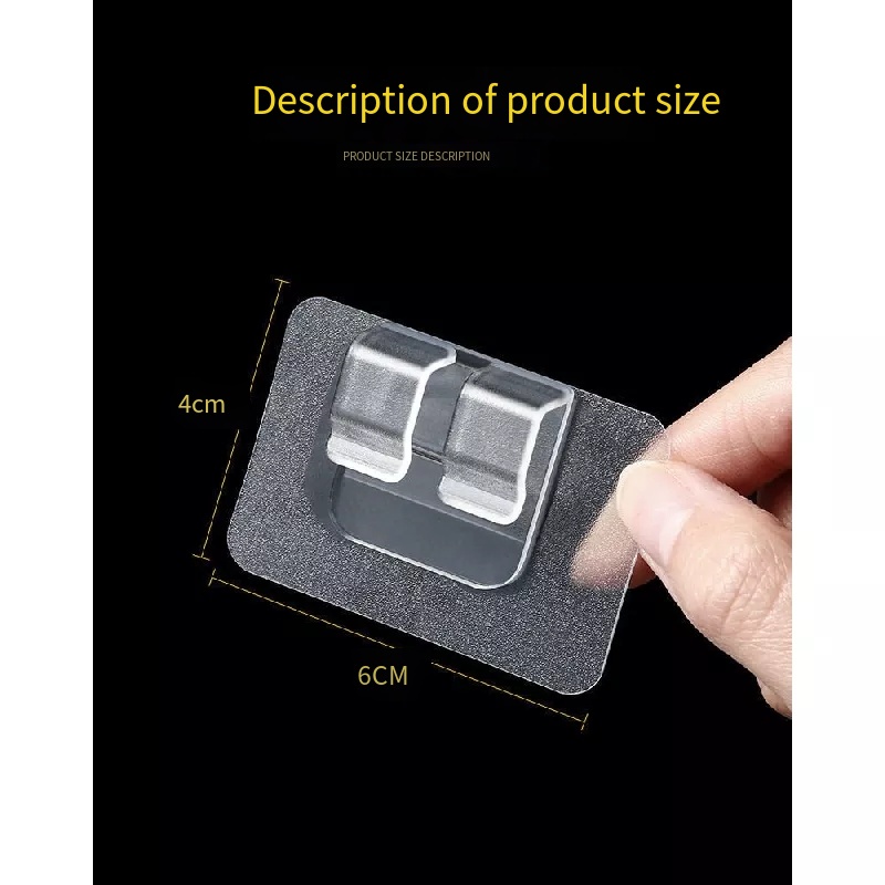 Bộ 10 Kẹp Cố Định Thảm Lót Xe Hơi Trong Suốt Hai Mặt Không Để Lại Dấu Vết