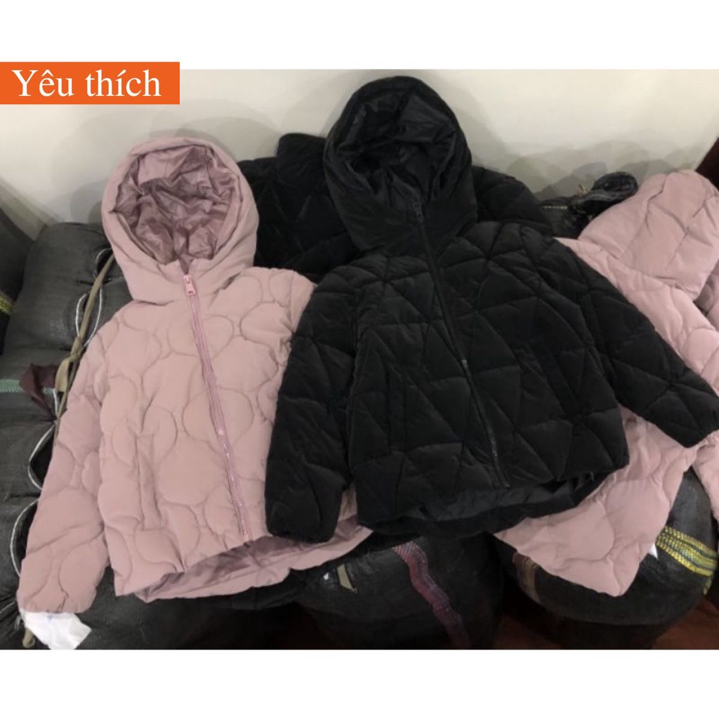 Áo phao cho bé, áo khoác phao ZARA cho bé gái siêu ấm