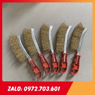Chổi đánh rỉ cán đỏ, bàn chải sắt cọ rỉ cán đỏ
