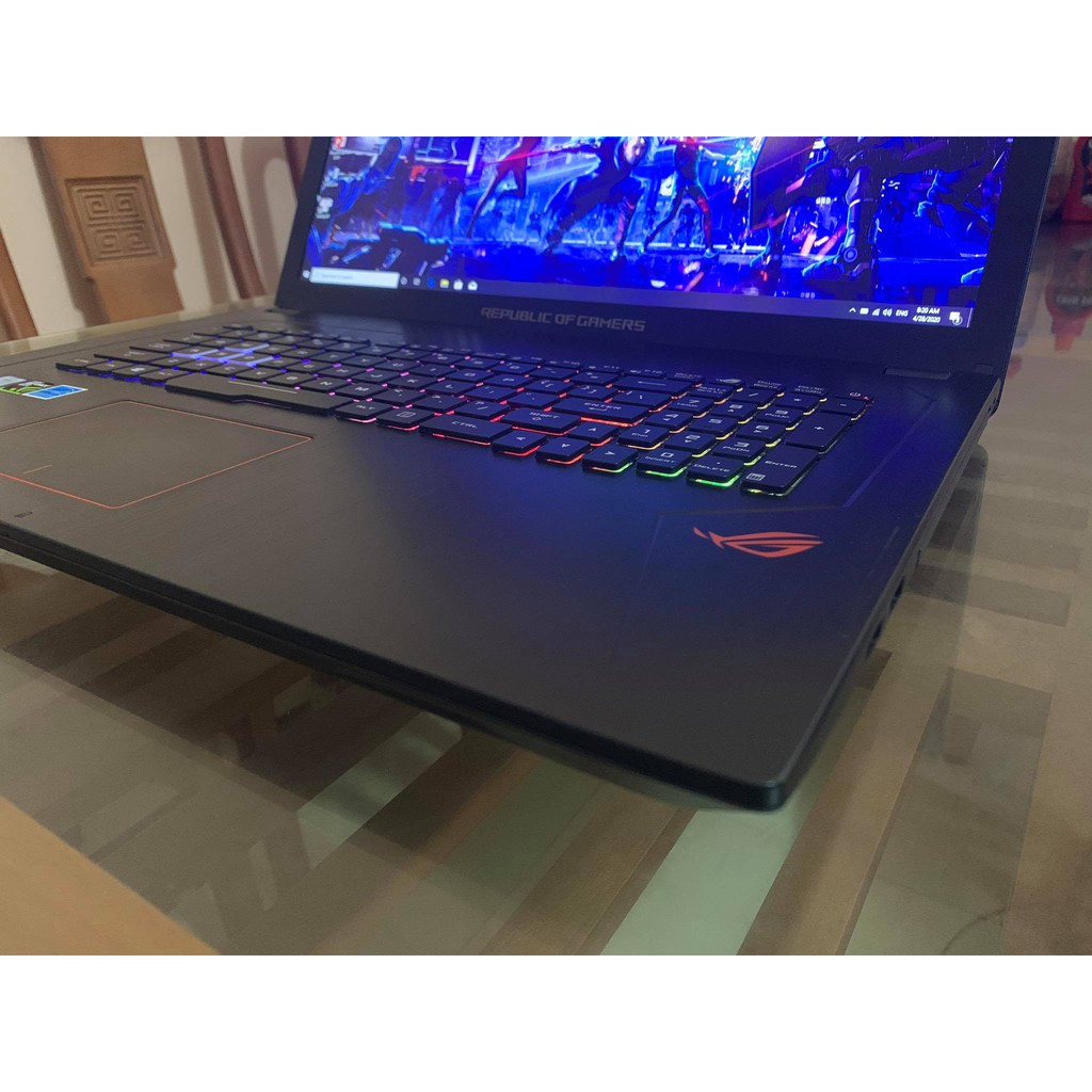 Máy tính gaming ROG GL753VE i7 7700 Ram 8G SSD M2 128G HDD 1000Gb Màn 17.3 FHD GTX 1050ti 4G