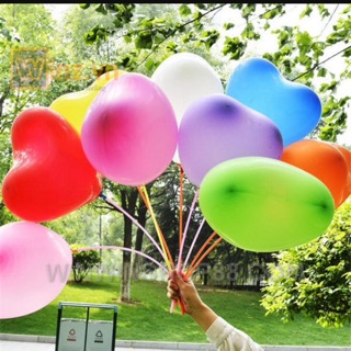 Set 100 bong bóng trái tim Thái chất lượng