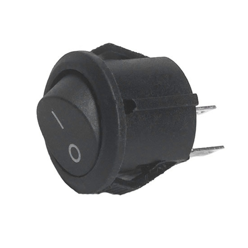 Công Tắc Bật / Tắt Đèn Hình Tròn 12V 2 Pin Cho Xe Hơi / Tàu Thuyền