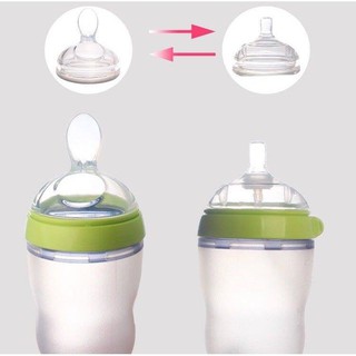 [Sỉ giá tốt] Núm thìa ăn dặm bình sữa como, silicon