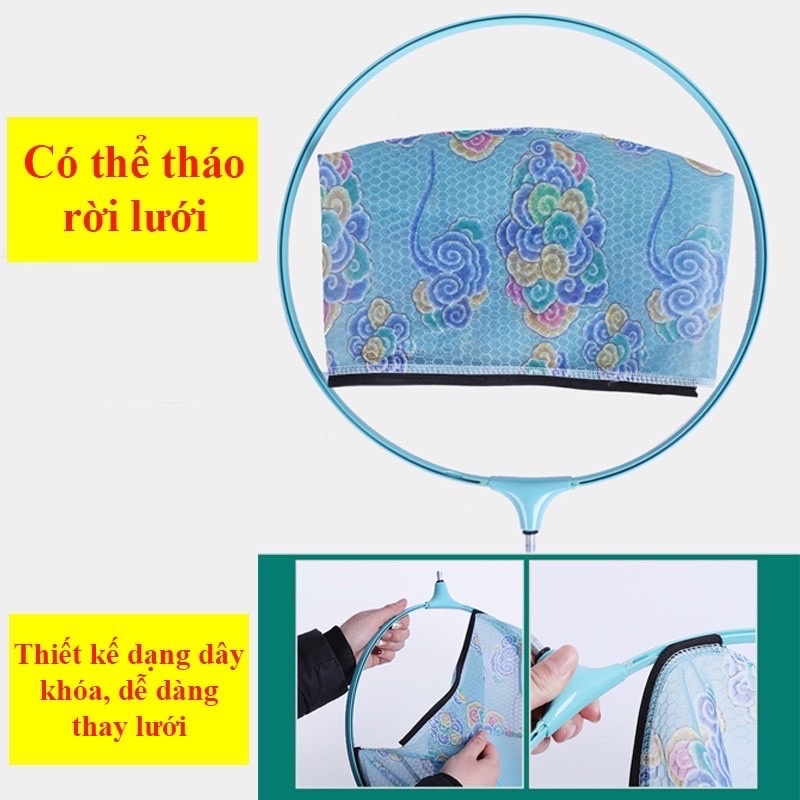 [Cao Cấp] Mặt Vợt Cá Carbon vành tròn 35cm 40cm 45cm Chuyên Câu Đơn Câu Đài LK-2