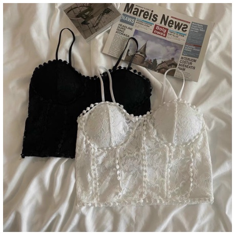 Áo bra hai dây cúp ngực sexxy, Áo lót kiểu đính viền 2 dây AS1873 - NhiNhi Shop