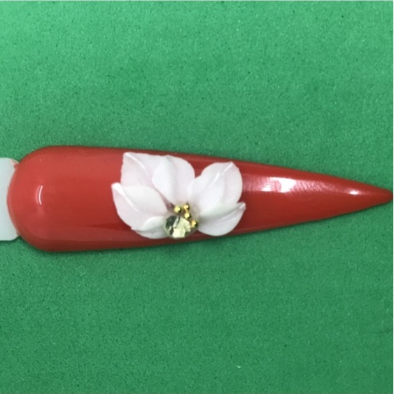 Hoa bột Nail, hoa 3D gắn Móng chân, móng tay, 7 Cánh đá, bi