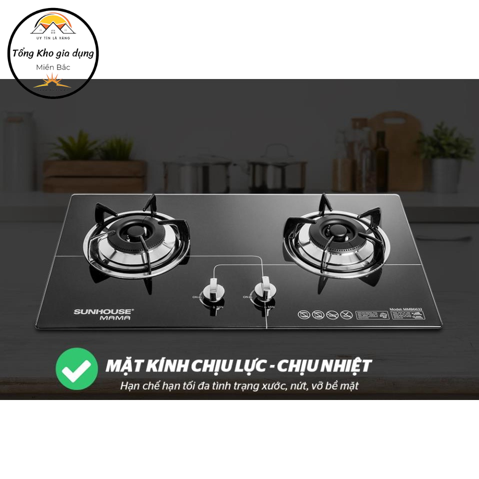 Bếp gas âm Sunhouse Mama MM6632 siêu tích kiệm gas - an toàn tuyệt đối