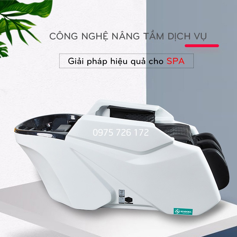 Giường gội đầu massage đa năng, Giường gội đầu 2 in 1 cao cấp trang bị máy massage toàn thân