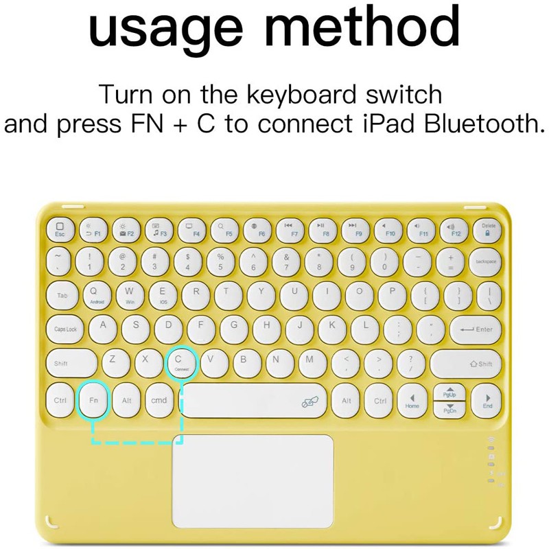 Ốp Máy Tính Bảng Có Bàn Phím Bluetooth Cho iPad 9.7 10.2 5th 6th 7th Gen 8th 9th Air 2 3 4 Pro 9.7 10.5 11 2020 2021