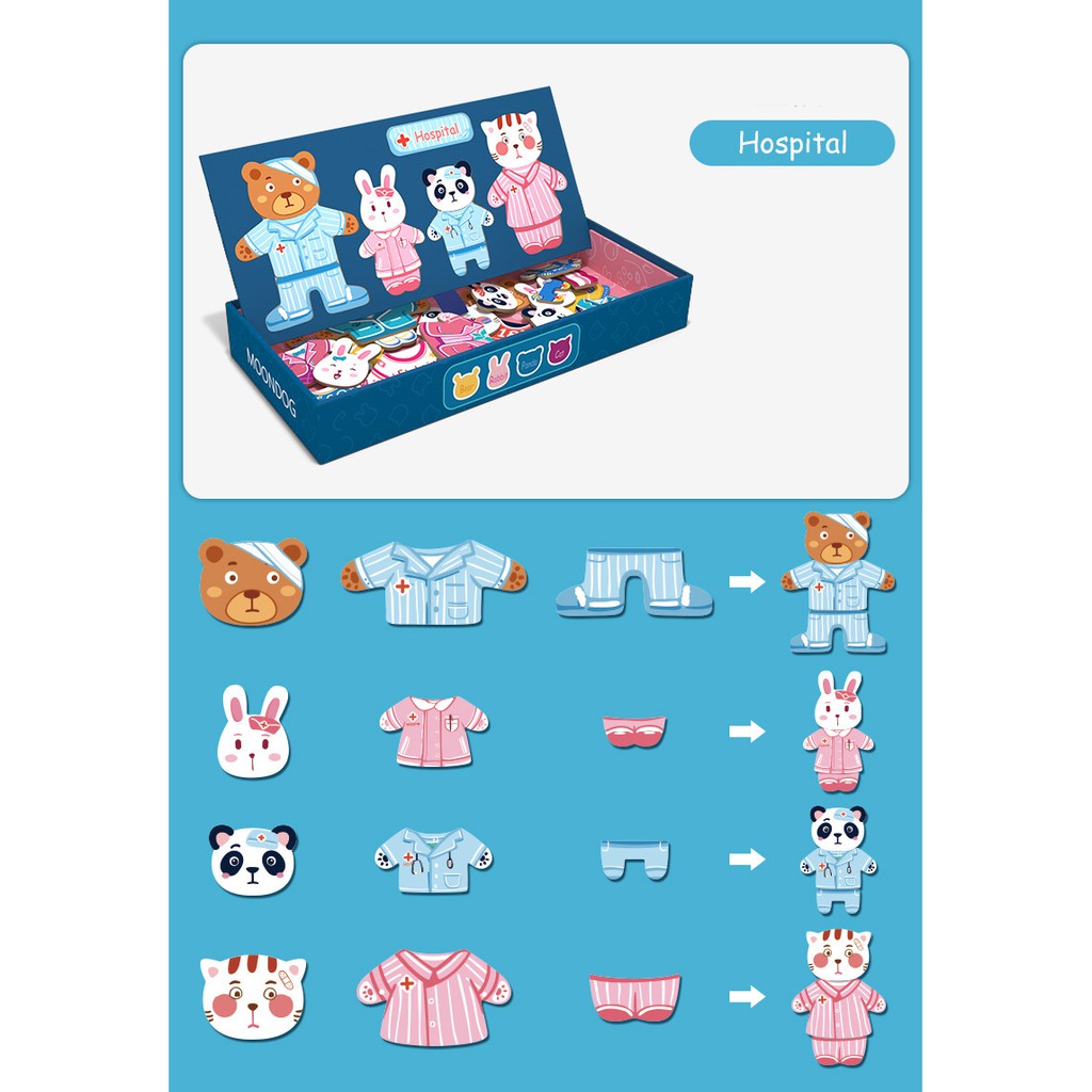 Bộ Ghép Hình Động Vật Giúp Bé Tìm Hiểu Các Nghề Xung Quanh – Dumi Shop