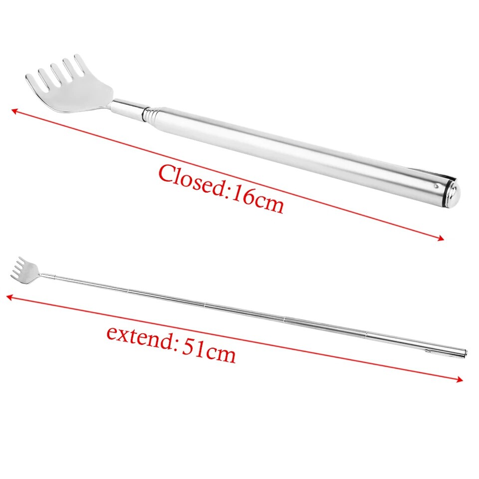 cây gãi lưng bằng inox gấp gọn