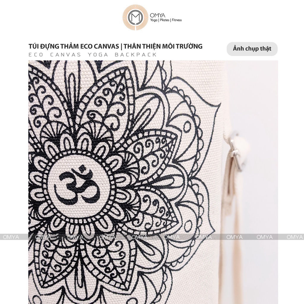 Túi đựng thảm yoga vải canvas, túi linen thân thiện môi trường