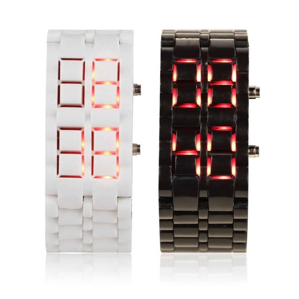 LED Digital Samurai Lava Wrist Watch Plastic Sports Style Mens Womens Unisex