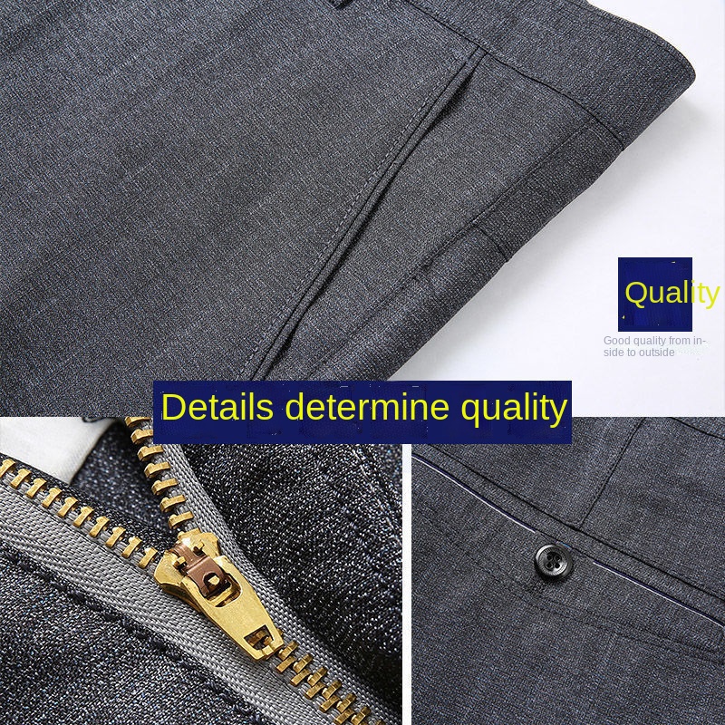 Quần Tây Ống Đứng Lưng Cao Thời Trang Cho Đàn Ông Trung Niên