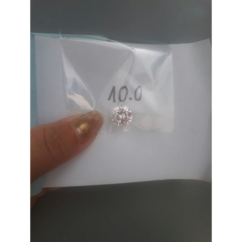 Hột xoàn kim cương nhân tạo cubic zirconia cao cấp 10.0