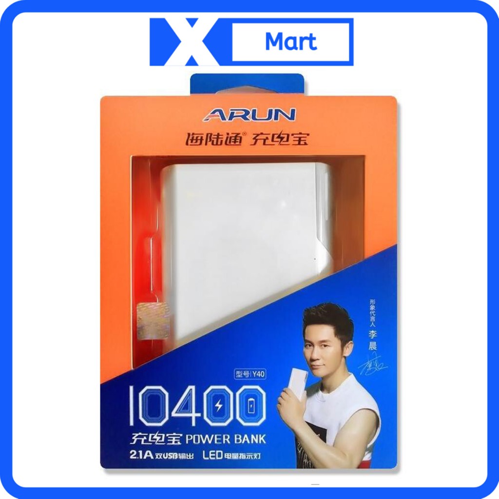 Pin sạc dự phòng ARUN 10.400mah chính hãng dùng được cho nhiều dòng điện thoại