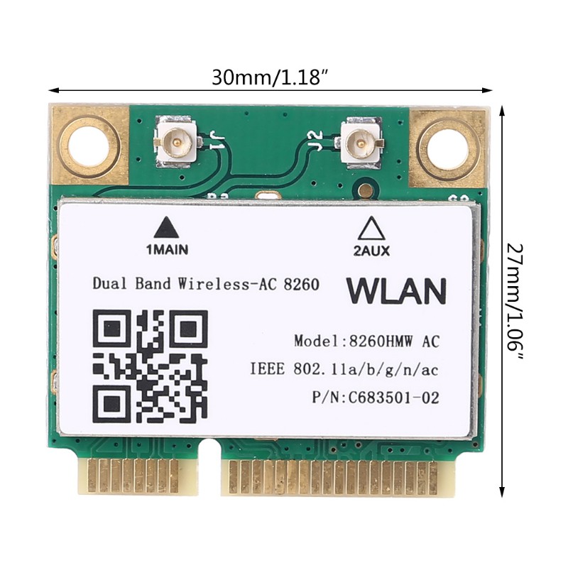 Card Wifi 5g Dual Band 8260hmw Ac Mini Pci-E 1200m Wifi-Fi + Bluetooth 4.2 | BigBuy360 - bigbuy360.vn
