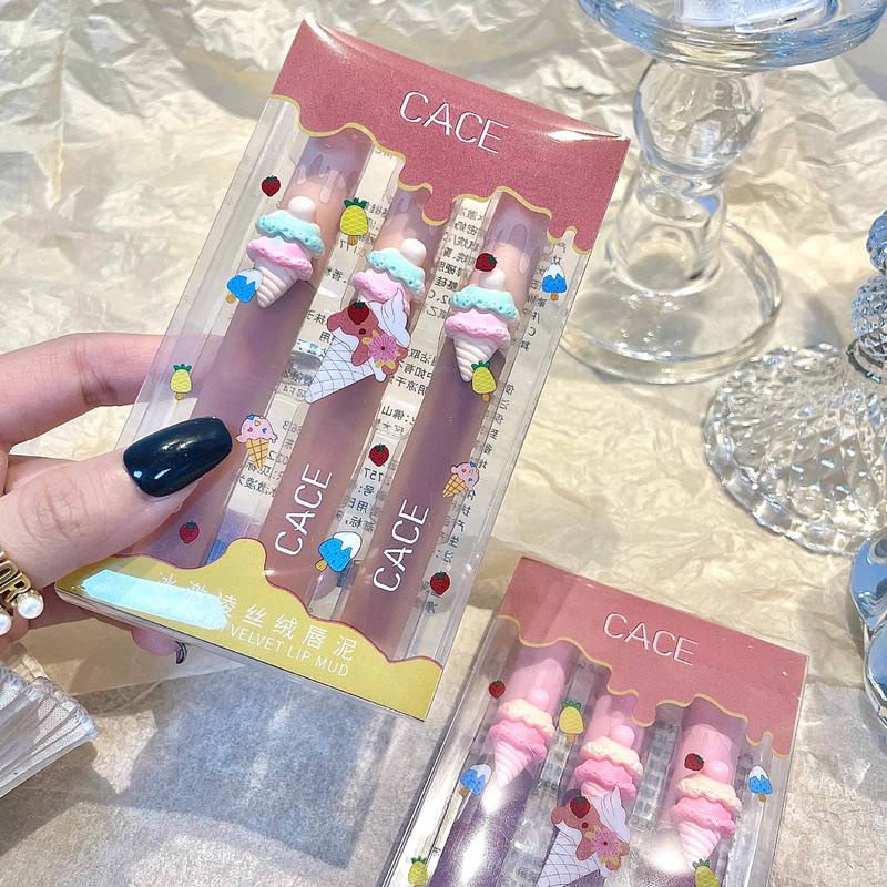 Đường Đua® Son Môi Dưỡng Ẩm Chống Dính Không Phai Thiết Kế Hình Cây Kem