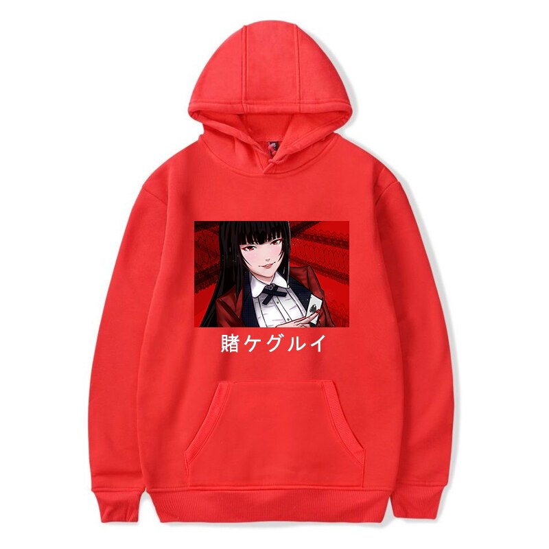 Winter Kakegurui Cool Oversized Sweatshirt Men And Women Harajuku Hoodies Warm Pullover Fashion Womens Korean Long Sleeve Style