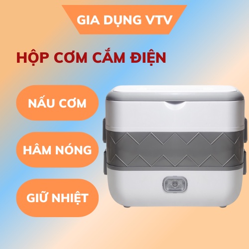 Hộp cơm giữ nhiệt cắm điện nấu cơm tự động, Hộp đựng cơm văn phòng giữ nhiệt Gia Dụng VTV