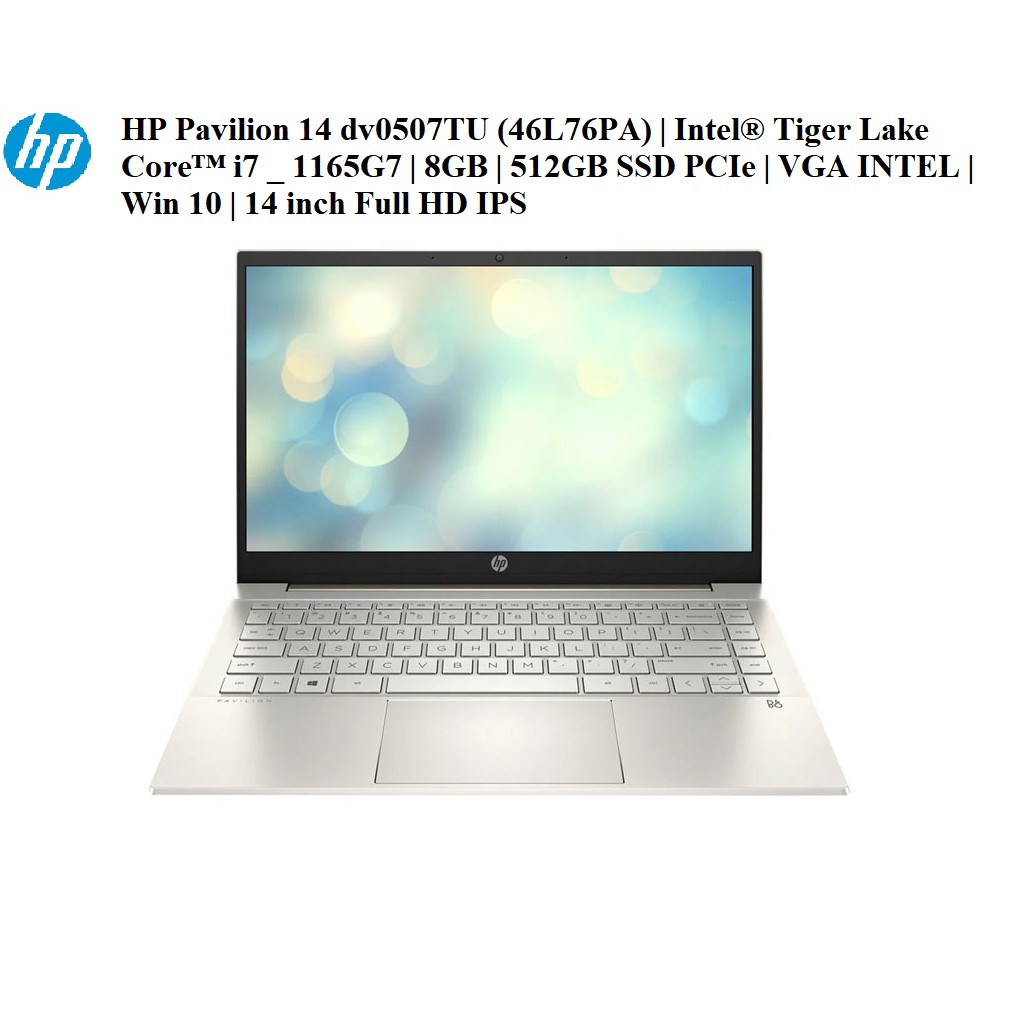 LapTop HP Pavilion 14 dv0507TU 46L76PA |  Core i7 _ 1165G7 | 8GB | 512GB SSD PCIe | Win 10 | 14 inch FHD IPS | Vỏ Nhôm