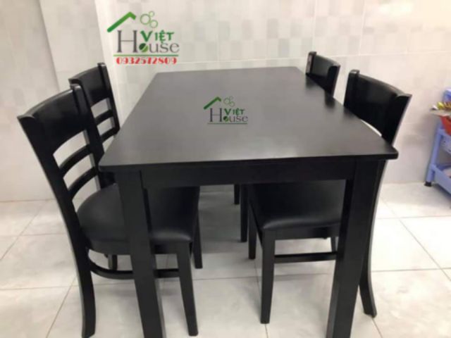 Bộ Bàn ăn Cabin 4 ghế màu walnut (Freeship nt HCM, Dĩ An, Biên Hòa) | BigBuy360 - bigbuy360.vn