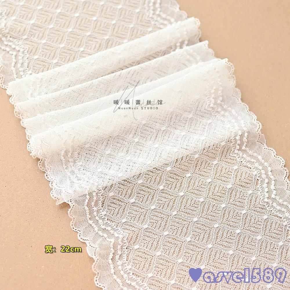 Vải Ren Màu Trắng Viền Gợn Sóng Kiểu Pháp Thời Trang Mùa Hè Mới Dùng May Quần Áo/Đầm Em Bé diy