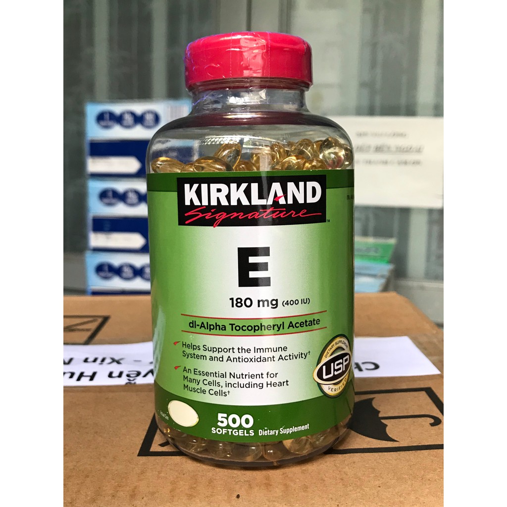 [DATE 2024] Viên Uống Vitamin E Hỗ Trợ Làm Đẹp Da & Chống Lão Hóa Kirkland Vitamin E 400 I.U 500 Viên