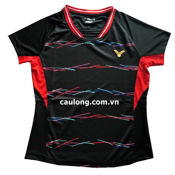 Áo Cầu Lông Nam Nữ Cổ Tròn Victor 1796 Màu Đen