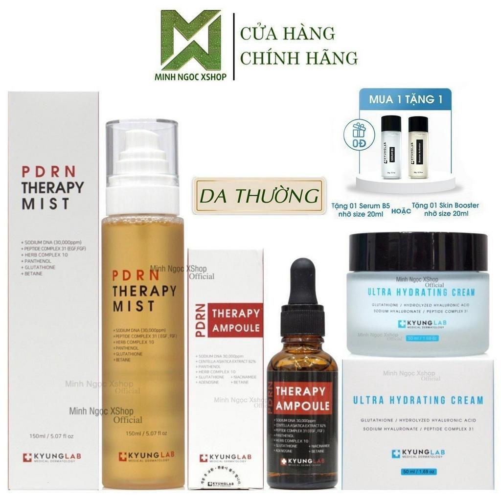 Combo xịt khoáng, serum, kem dưỡng KyungLab phục hồi, chống lão hóa cho da thường 30/150ml