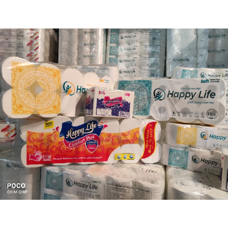 Giấy vệ sinh Happy Life 10 cuộn 4 lớp