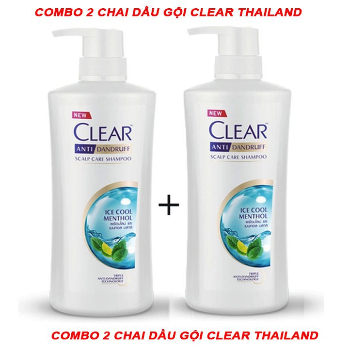 [ HCM ] Dầu Gội Clear Men Cool Sport Bạc Hà thái lan 450ml  sạch gàu, giảm tóc gãy rụng