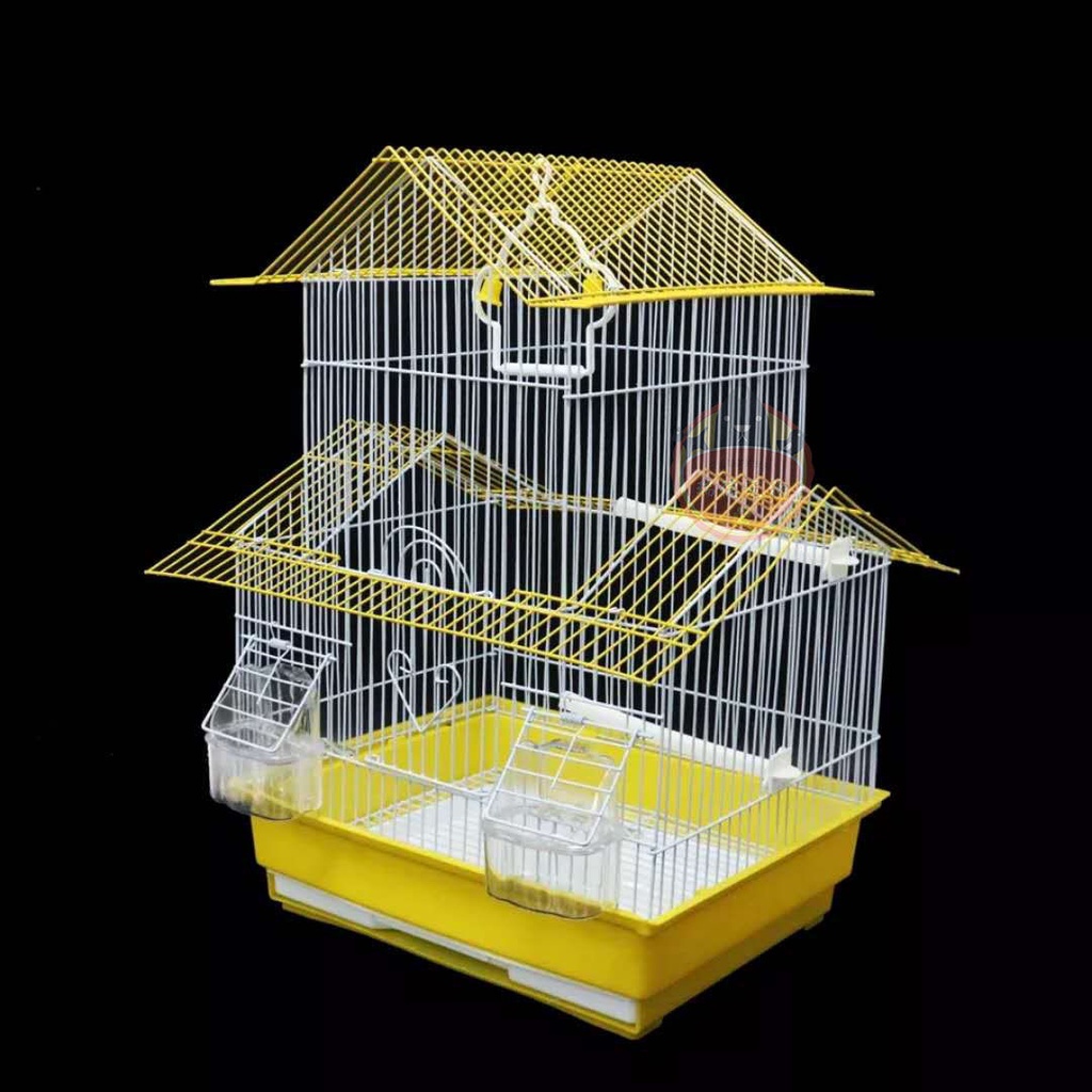 lồng chim inox✻❃❣Budgerigar cao cấp đặc biệt lồng chim hoa mẫu đơn lớn hai tầng thự Ôn ngọc vẹt
