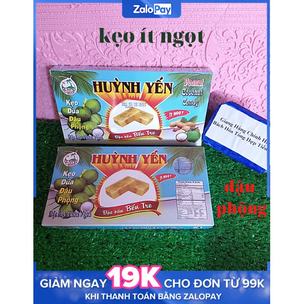 Combo 3 Hộp Kẹo dừa HUỲNH YẾN 300g 3 Vị ít ngọt