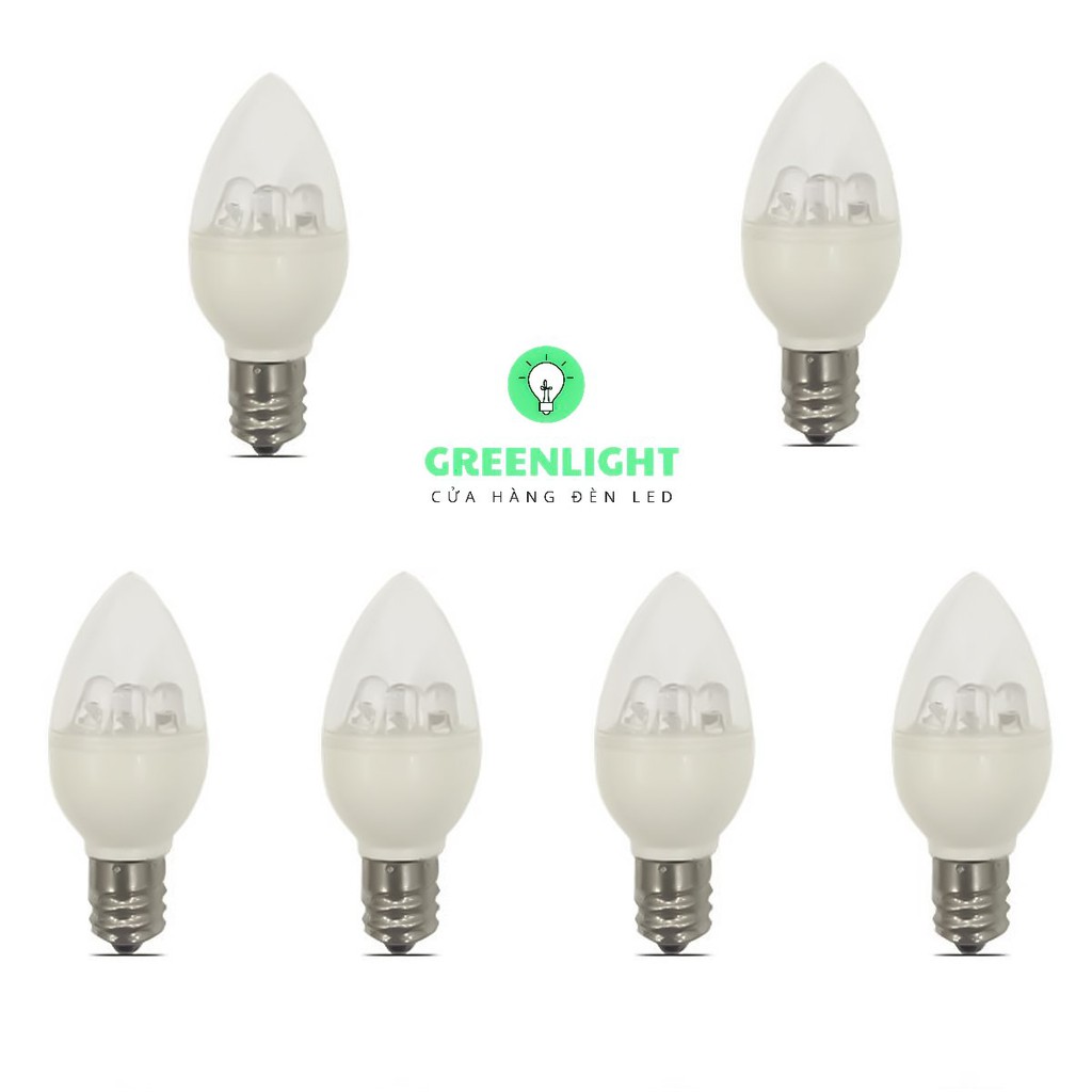 Bộ 6 Bóng Đèn LED Ớt Đổi màu 1W E12 Arolight, trang trí nhà cửa, thắp bàn thờ, Bảo hành chính hãng 12 tháng