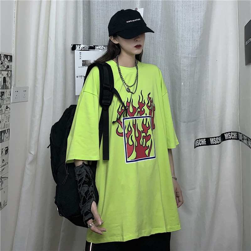 Áo thun Unisex form rộng neon, áo phông tay lỡ ATL917