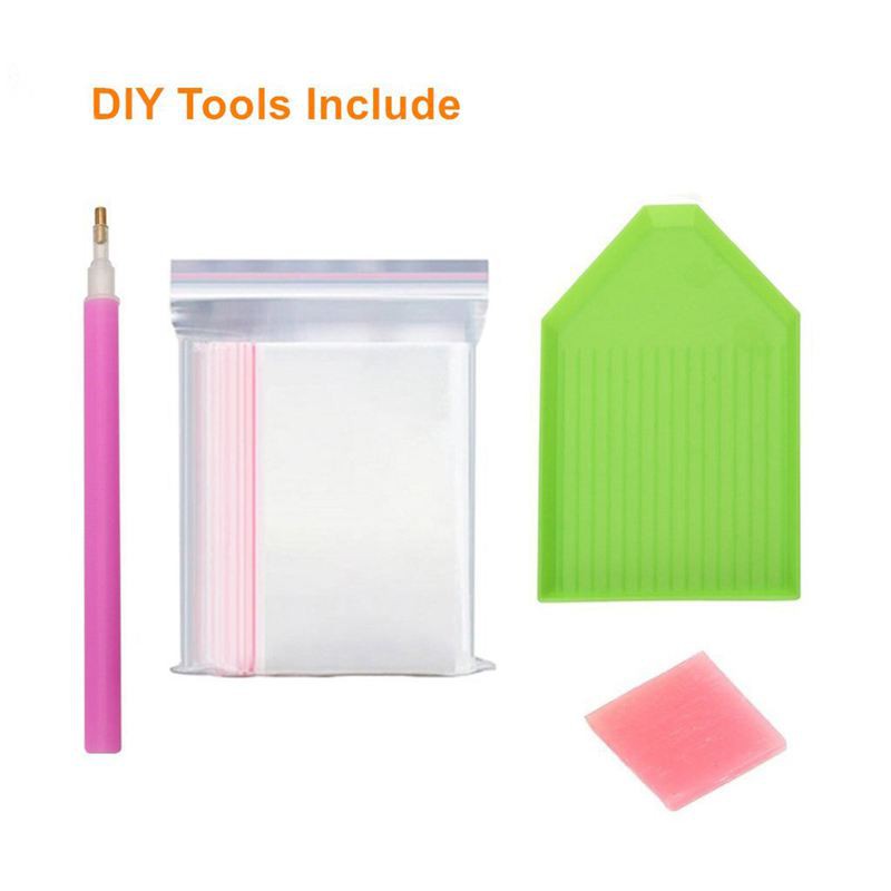 Tranh Thêu Chữ Thập Đính Đá Kim Cương 5d Diy Hình Vẽ Chú Chó Hoạt Hình 30x30cm