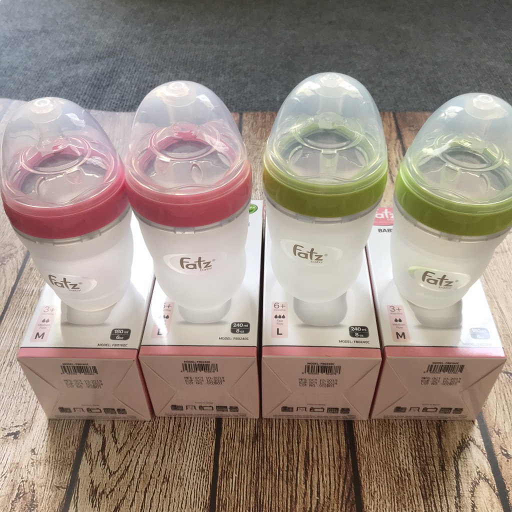 [Chính hãng] Bình sữa 240ml cho bé trên 6 tháng Fatz baby FB0240C