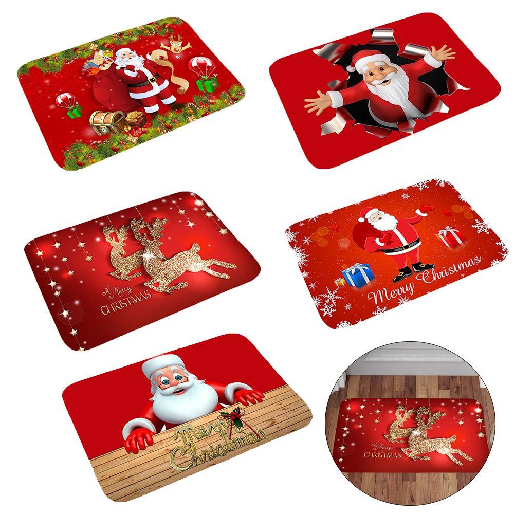 Thảm Chùi Chân Chống Trượt Hình Ông Già Noel Trang Trí Nhà Cửa Dịp Giáng Sinh Năm Mới