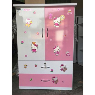 Tủ nhựa đài loan lõi gỗ 2 cánh 2 hộc 84*1m25*45