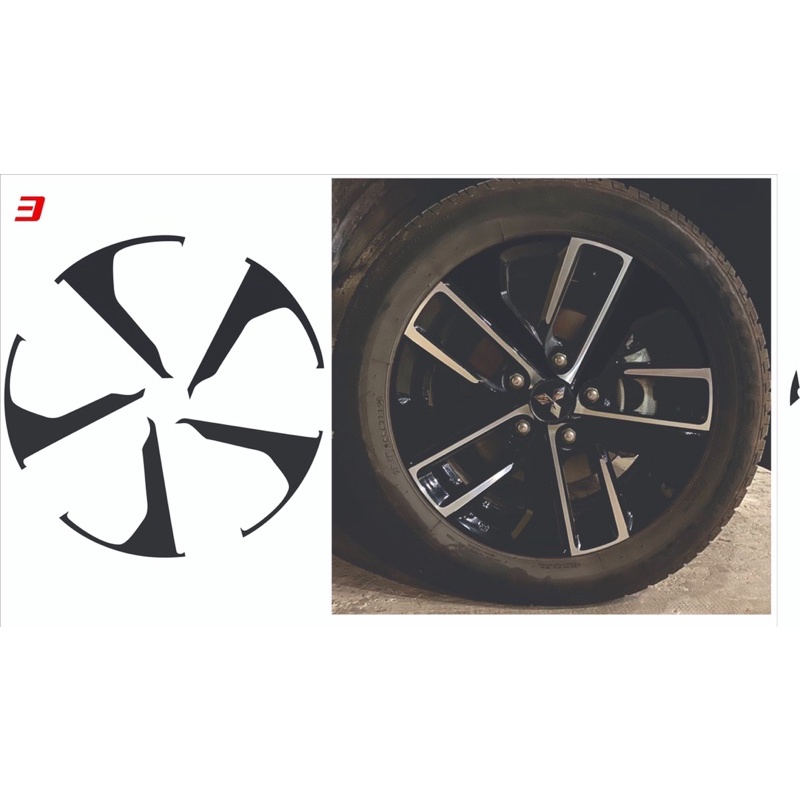 Decal dán mâm Xpander(bộ 5bánh) | BigBuy360 - bigbuy360.vn