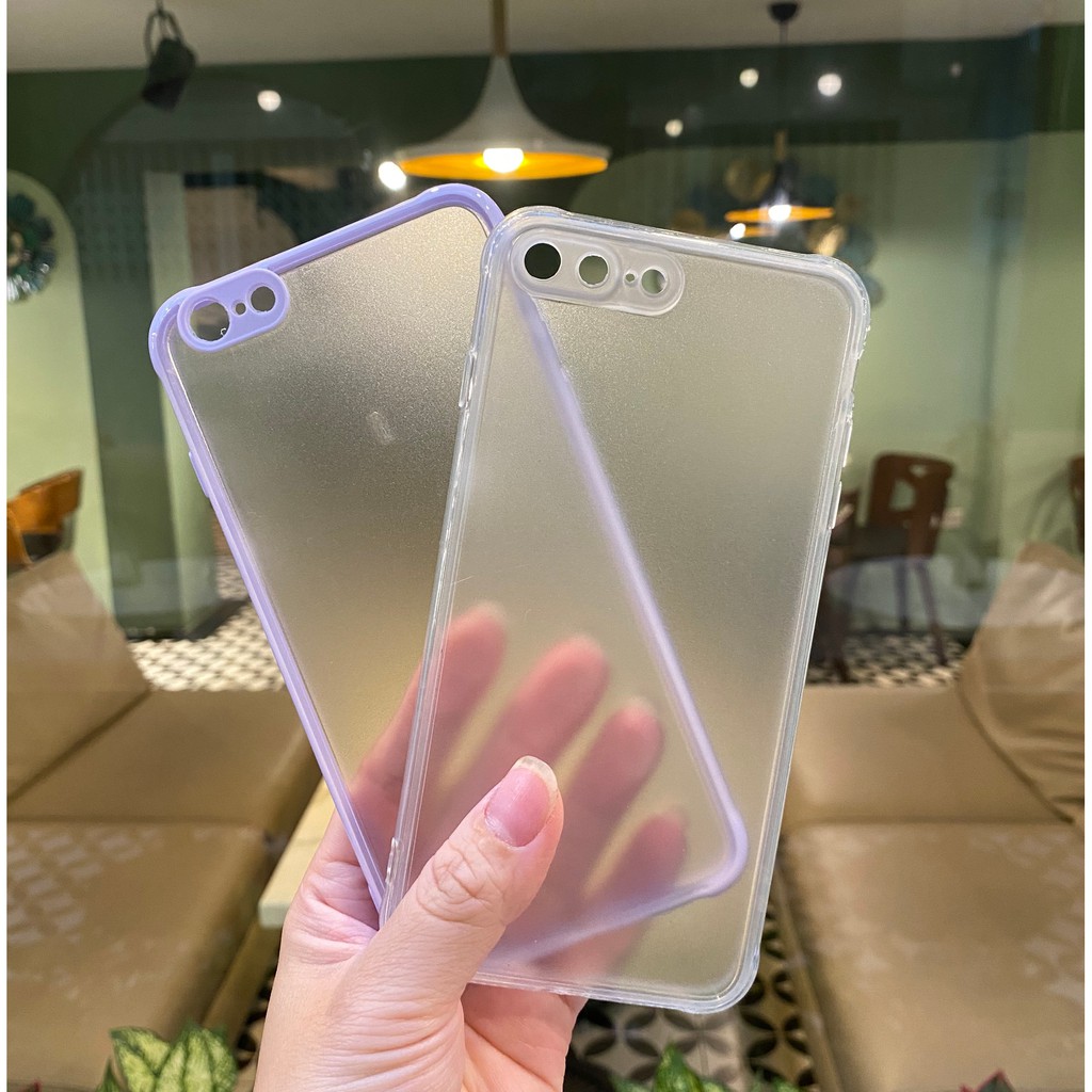 Ốp Iphone nền lì viền cầu vồng dành cho IP 6/6s/7/8/Plus/X/Xsmax/11/11pro/11promax( Ốp cứng) | BigBuy360 - bigbuy360.vn