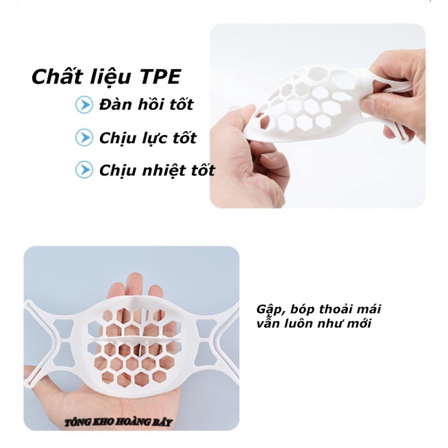 Miếng lót khẩu trang 3D mềm dẻo, Miếng đệm khẩu trang silicon cao cấp, thoáng khí, không thấm nước, không mùi hôi