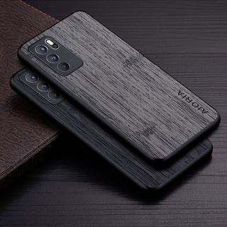 Ốp Lưng Cho oppo reno6 pro 5G Reno 6 pro Họa Tiết Gỗ Tre Da Vỏ Điện Thoại Sang Trọng coque Cho oppo reno6 pro case capa