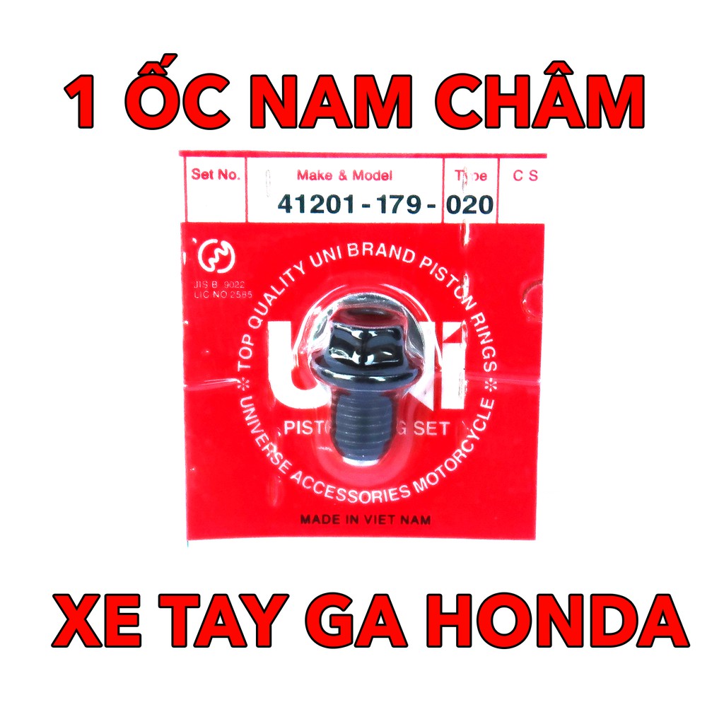 Ốc Nhớt Nam Châm Uni Hút Mạt Sắt Cho Các Dòng Xe Tay Ga Honda