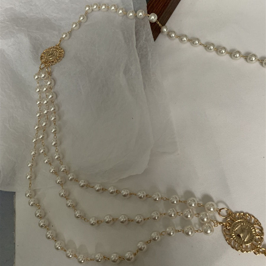 Thắt lưng đính ngọc trai giả phong cách sang trọng cho nữ