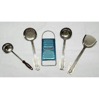 Bộ Dụng cụ nấu ăn các loại( vá canh,sạn,vá lỗ và dụng cụ bào inox )