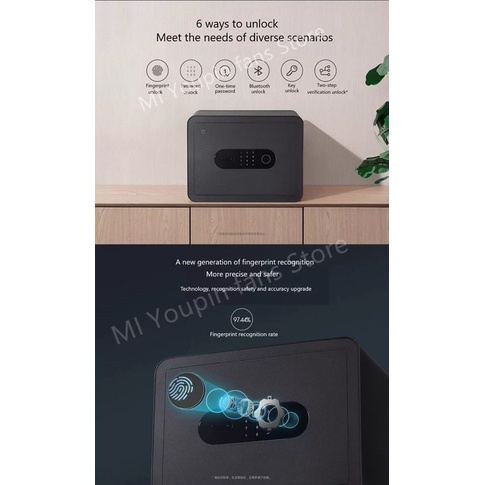 Két Sắt Điện Tử Thông Minh Xiaomi Mijia - Mở Khóa Vân Tay - BH 6 Tháng