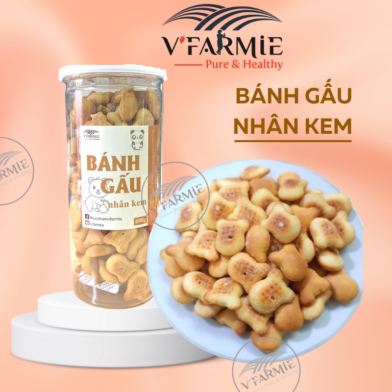 Bánh gấu nhân kem vị truyền thống thơm giòn ngon